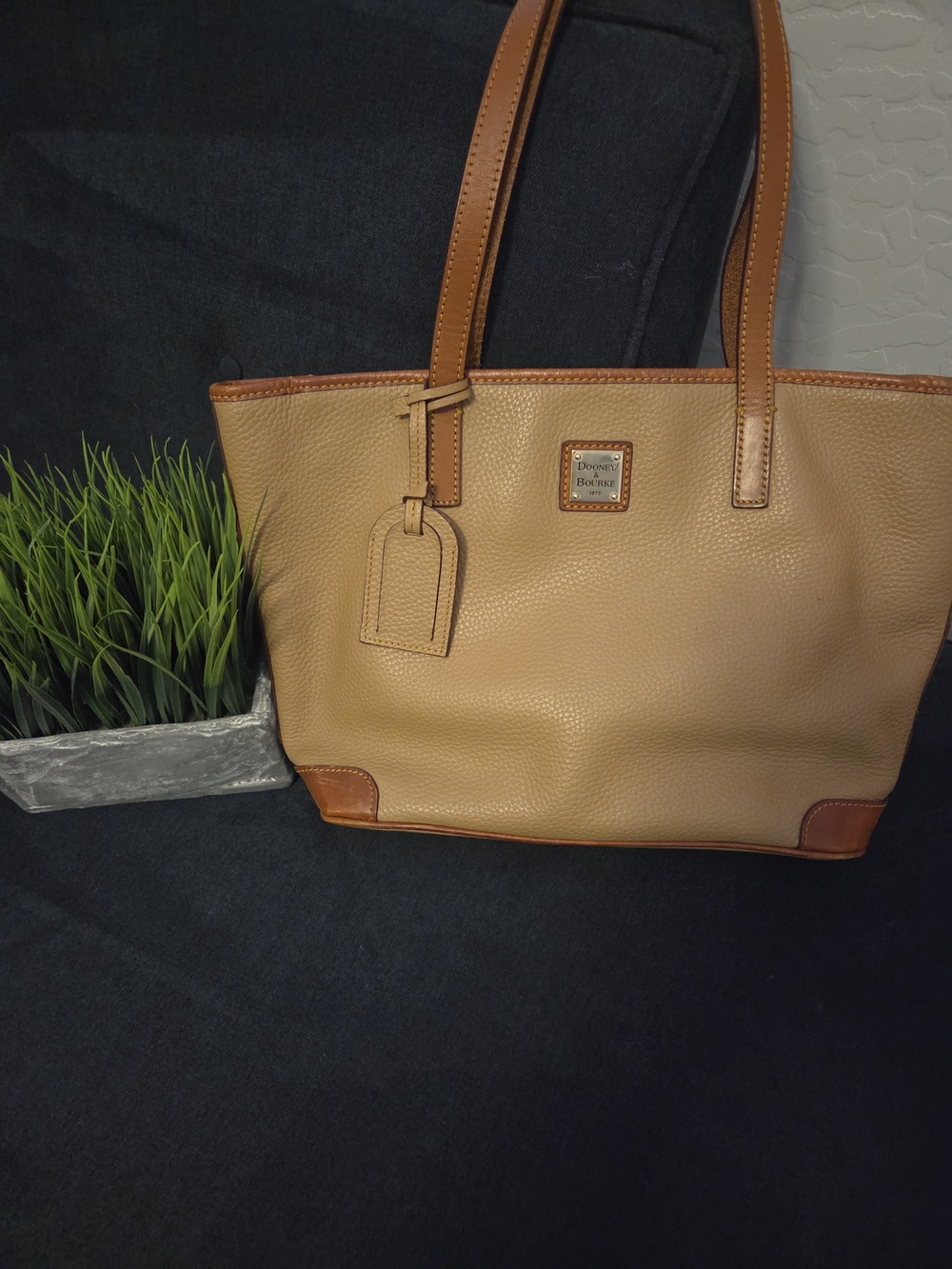 Dooney & Bourke Tan Leather Tote Bag